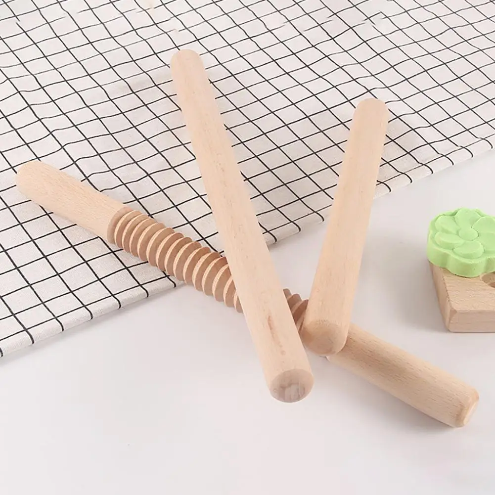 Деревянная антипригарная Скалка ролик для теста муки торта кухонный инструмент