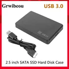 Чехол Grwibeou для жесткого диска 2,5 дюйма, корпус для жесткого диска USB3.0 на SATA, чехол для SD-диска 5 Гбитс, корпус для внешнего жесткого диска для ноутбука и ПК