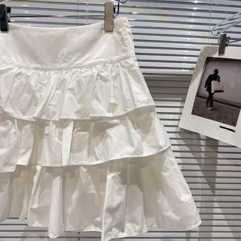 

2021 Summer New Skirt for Women Fashion Zebra Print Elastic Waist Multi-Layer Cake Skirt Slimming Elegant Bubble Mini Skirt