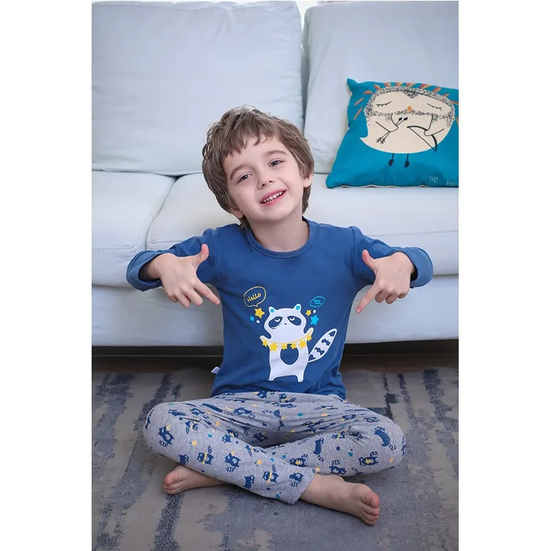 

Cartoon Kids Pajamas Sets Cotton Boys Sleepwear Suit Winter Child Girls Pajamas Long Sleeve Toddler Nightwear Children Clothing