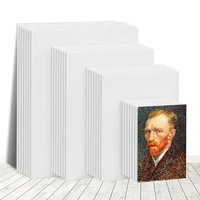 6pcs 8 sizes cotton artist plain white stretched painting canvas acrylic framed board art for primed oil acrylic paint wholesale