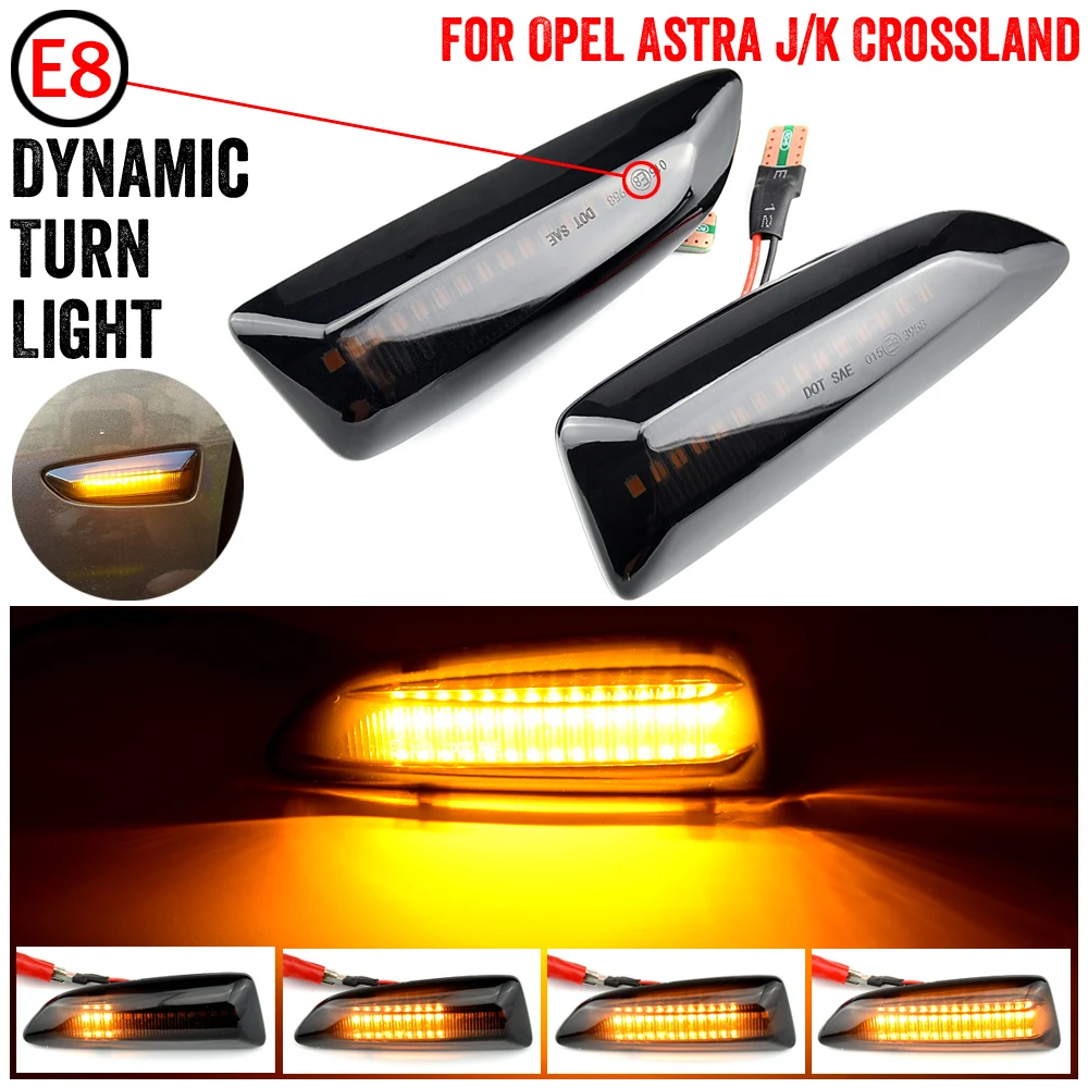 

LED Dynamic Turn Signal Light Side Marker Lamp For Opel For Vauxhall Astra J K Crossland X Grandland Insignia B Zafira C
