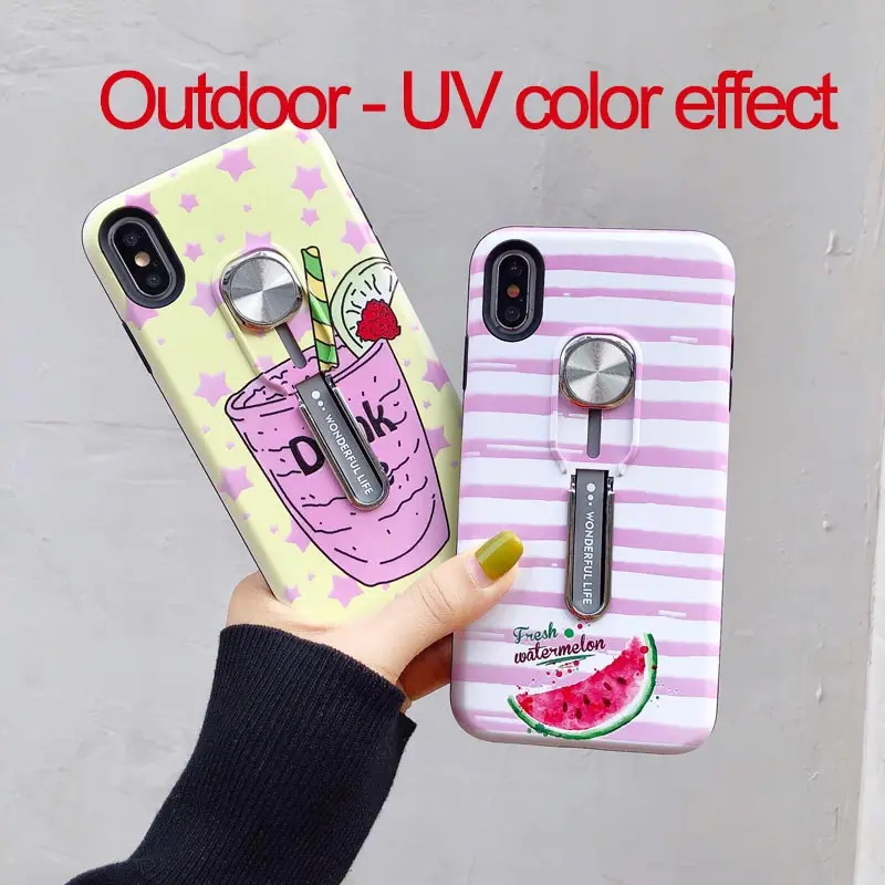 Suntaiho задняя крышка УФ обесцвечивание для iphone X XS 7 8 6 6S plus магнитное кольцо