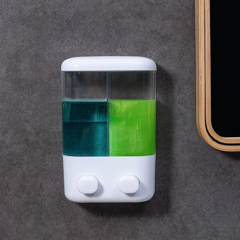 

Bathroom punch-free manual soap dispenser wall hanging paste disinfectant bottle transparent multi-liquid soap dispenser