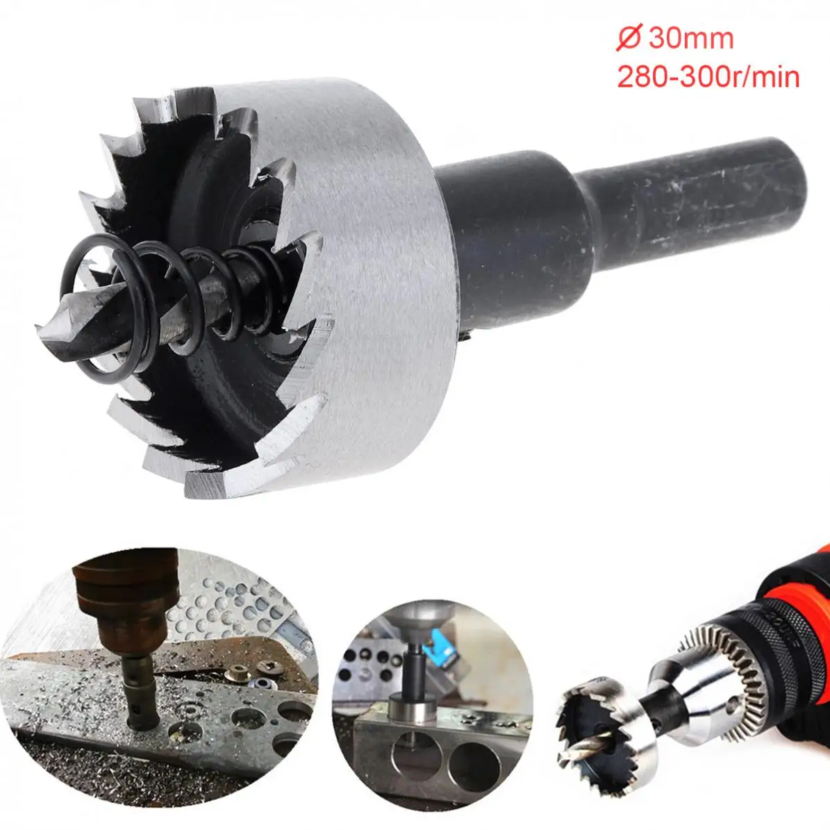 

30mm HSS Drill Bit Hole Saw Twist Drill Bits Cutter Power Tool Metal Holes Drilling Kit Carpentry Tools for Wood Steel Iron
