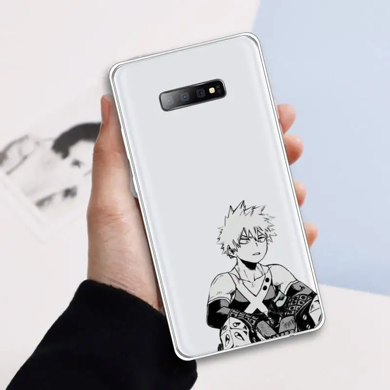 

My Hero Academia Phone Case Transparent for samsung A 21s 50 71 S 8 9 20 20fe note 10 20 ultra plus