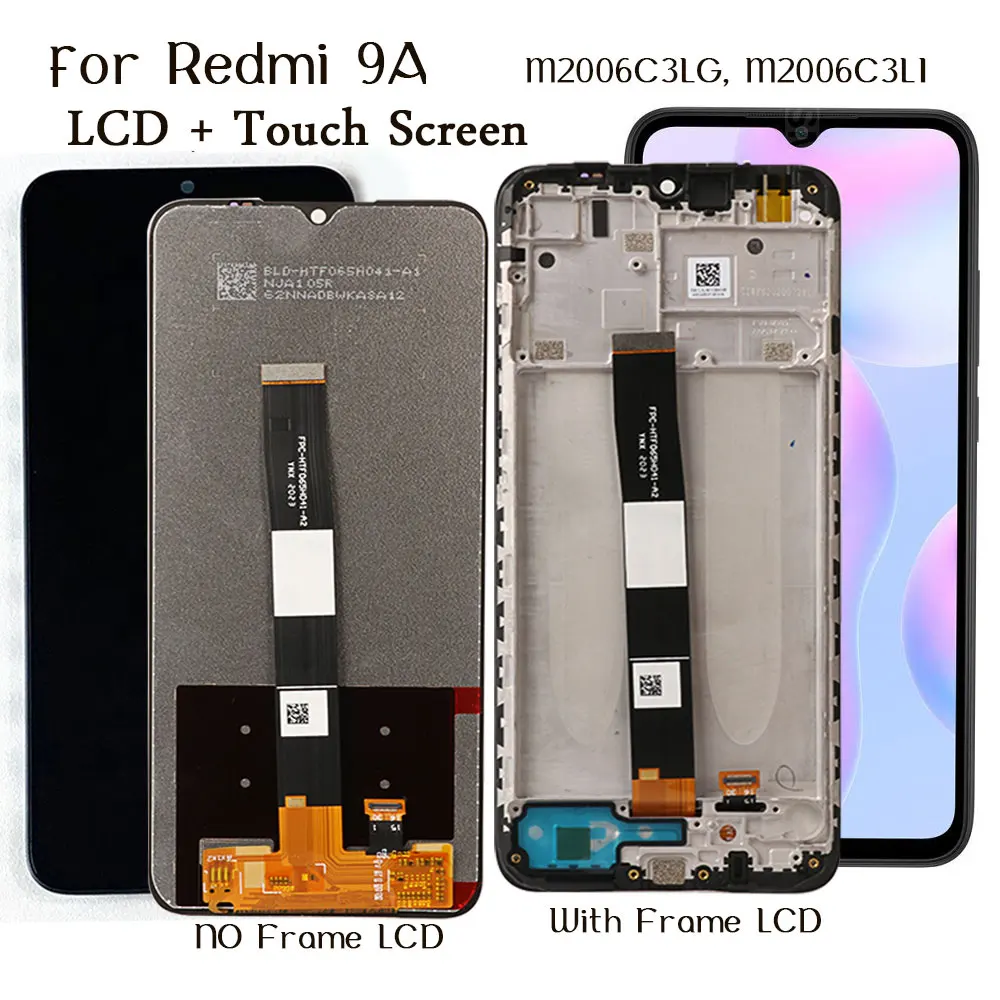 

Display For Xiaomi Redmi 9A M2006C3LG, M2006C3LI LCD Display Touch Screen Replacement Tested Phone LCD Screen Spare Part