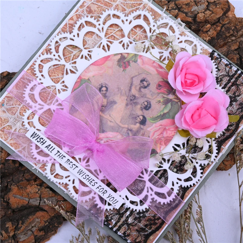 DiyArts кружева круглый круг металла резки штампы кольцо Скрапбукинг высечки для фотоальбома карты Ремесло