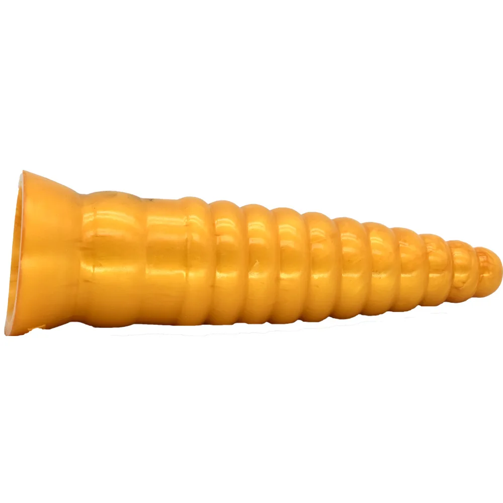 NNSX спиральная оболочка Анальная затычка Для женщин мужчин силиконовый дилдо