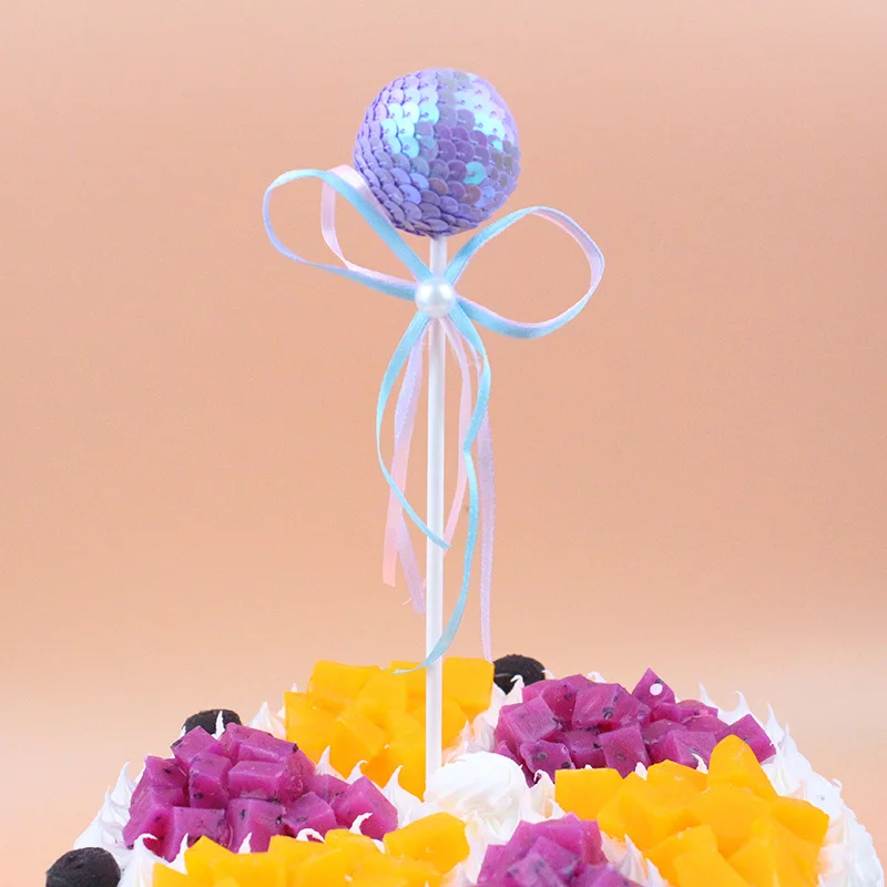 Воздушный шар топпер для торта украшение с бумажной соломинкой лента блестки