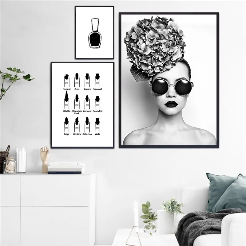 

nail makeup wall decor painting canvas picture fashion beauty art wall poster makeup art print poster