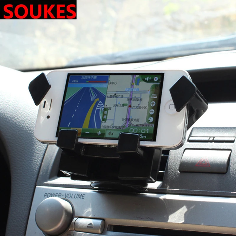 5D углеродный Автомобильный держатель для телефона с воздушным выходом кронштейн