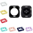 Мягкая искусственная кожа для Apple Watch серии 3 2 7 38 мм 42 мм 40 мм 44 мм чехол карамельного цвета защитный бампер аксессуары для часов