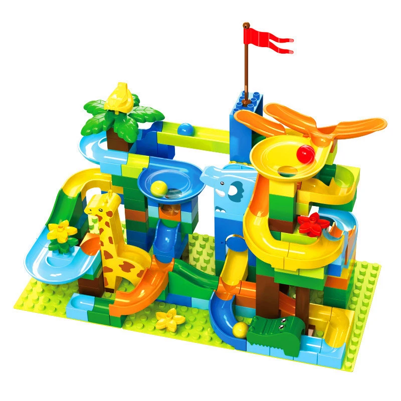 169 шт. детский мраморный гоночный строительный блок игрушки DIY рампа горка