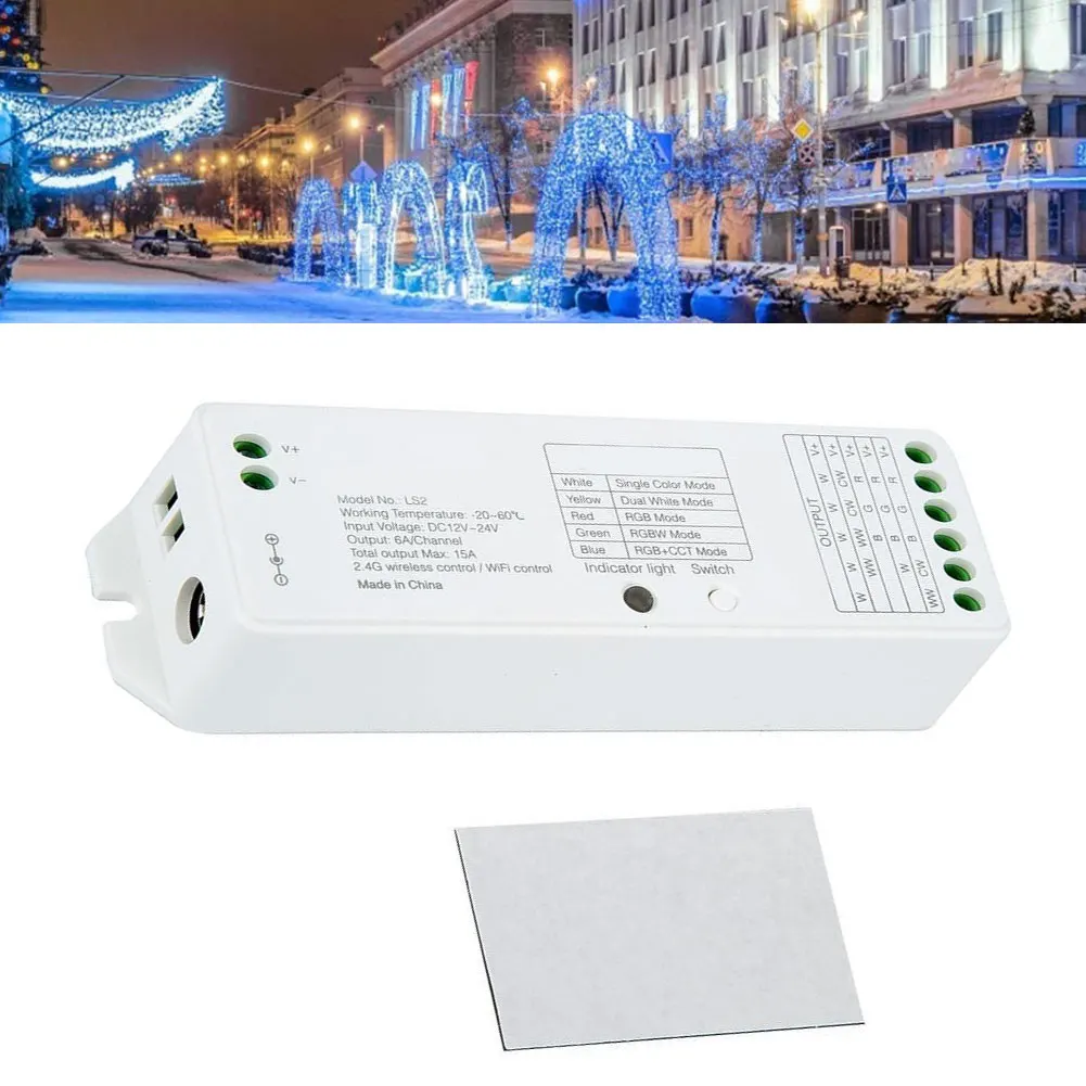 

LED Strips Controller 5 in 1 Smart LED Controller Single Color/CCT/RGB/RGBW/RGB+CCT Strip Light APP Phone Multicolor Control