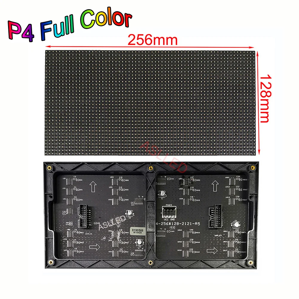 P4 Indoor High-Definition Full-Color LED Display Panel 256X128mm Size HUB75 Interface LED Sign Board Unit Board Free Shipping