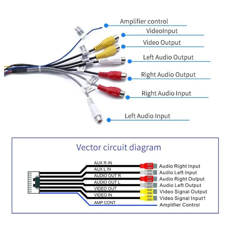 20Pin штекер на 6x3 5 мм RCA Женский автомобильный стерео адаптер кабель жгут проводов