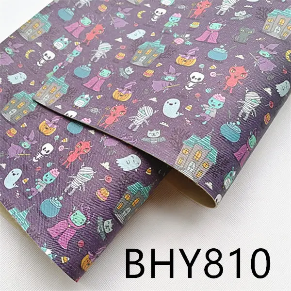 BHY810 20*33 см, наряды для Хэллоуина, A4 с рисунками героев мультфильма Синтетическая кожаная ткань для DIY аксессуары BHY788 - Цвет: BHY810