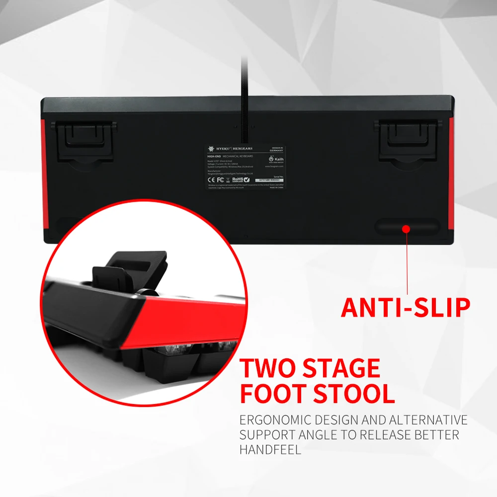 hexgears gk12 hot swap switch mechanical gaming keyboard 87 key waterproof kailh box switch white blue backlight keyboard free global shipping