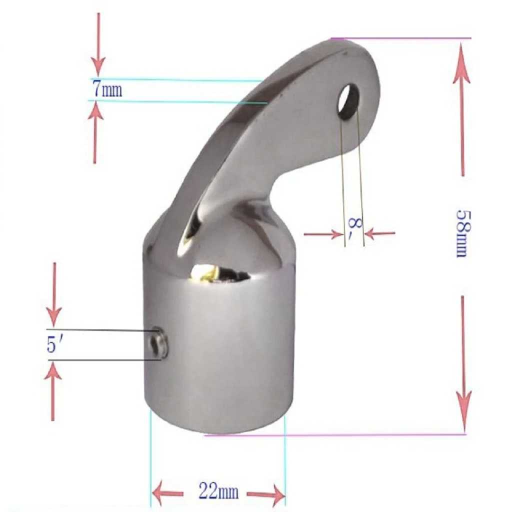 

316 Stainless Steel Special Elbow Slip Cap Yacht Marine Boat (22mm)