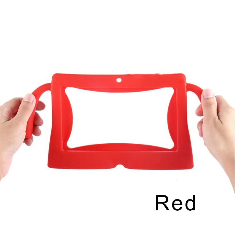 Red Мягкий силиконовый чехол для планшета, ударопрочный протектор, мультяшный стиль, ", защита от пыли, чехол для планшета Android Q88 - Цвет: Red