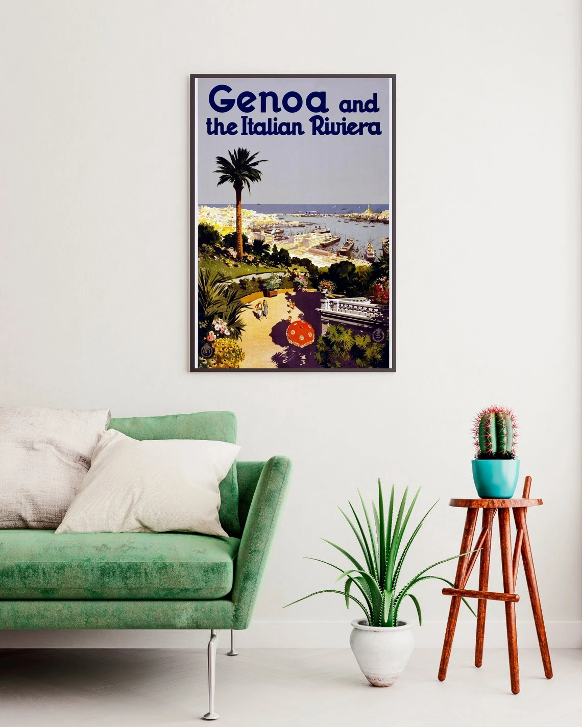 Италия Genoa Riveria итальянские винтажные постеры для путешествий холст печать