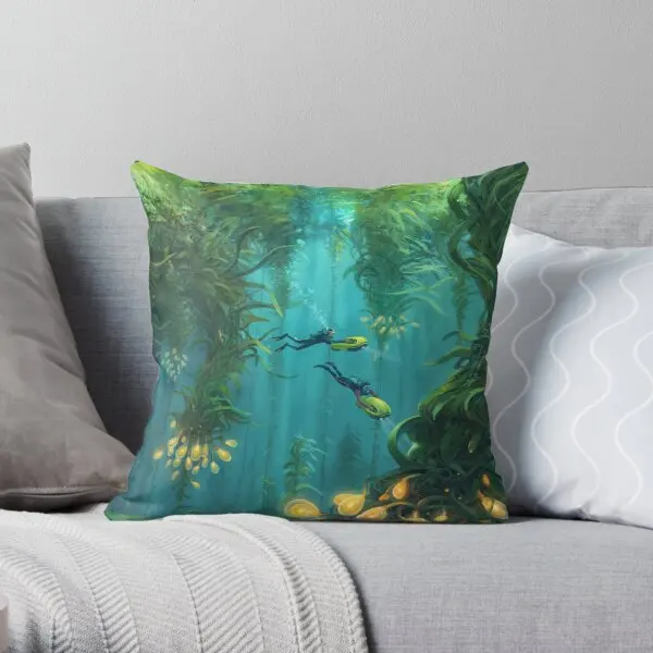 

Exploring The Kelp Forest Printing Throw Pillow Cover Hotel Fashion Bed Fashion Bedroom Wedding Sofa Waist Pillows not include