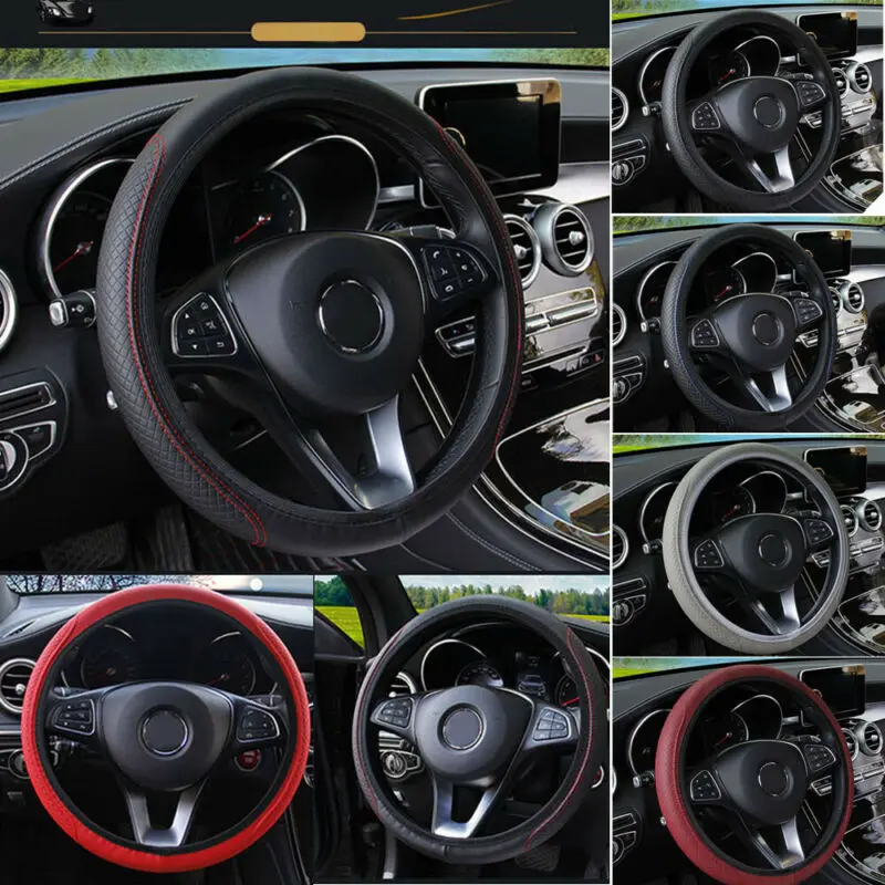 Автомобильный чехол на руль 38 см покрытие из натуральных волокон нескользящий