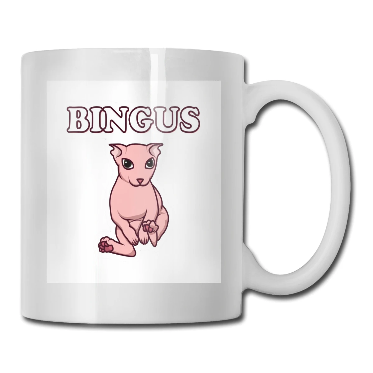 Bingus текст массив белый высшее качество Личность Горячий Новый дизайн 3D