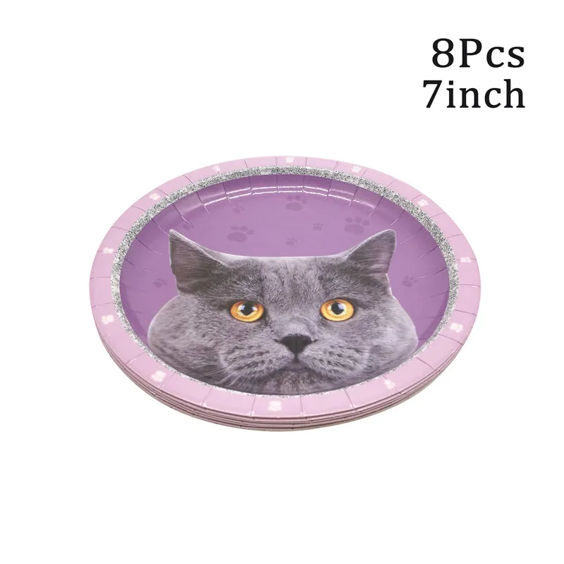 24 шт. Симпатичные бумажные кошки для питомцев баннер кексов кошка украшение