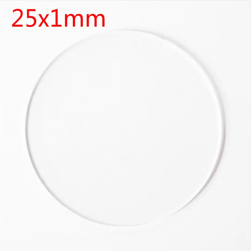 

Transparent fused silica plate diameter 25mm * 1mm round quartz glass plate, used for laboratory medical