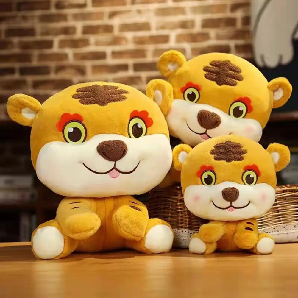 

Mascot Tiger Plush Doll Anti-split Lovely Cozy Mini Decoration Tiger Mascot Doll