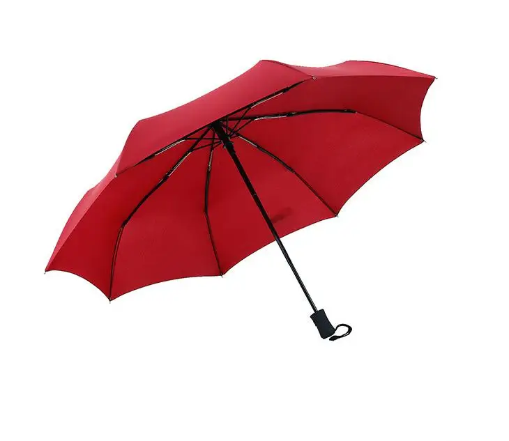 

5Colors Durable Advanced Fully-Automatic Rain Umbrella UV-proof Three Folding Business Solid Sunshade Umbrella 94*66cm