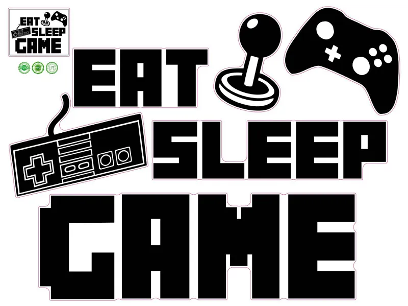 

Gamer Wall Sticker For Game Room Decor Kids Room Decoration Bedroom Vinyl Stickers Mural Gaming Poster Decor Door Stickers
