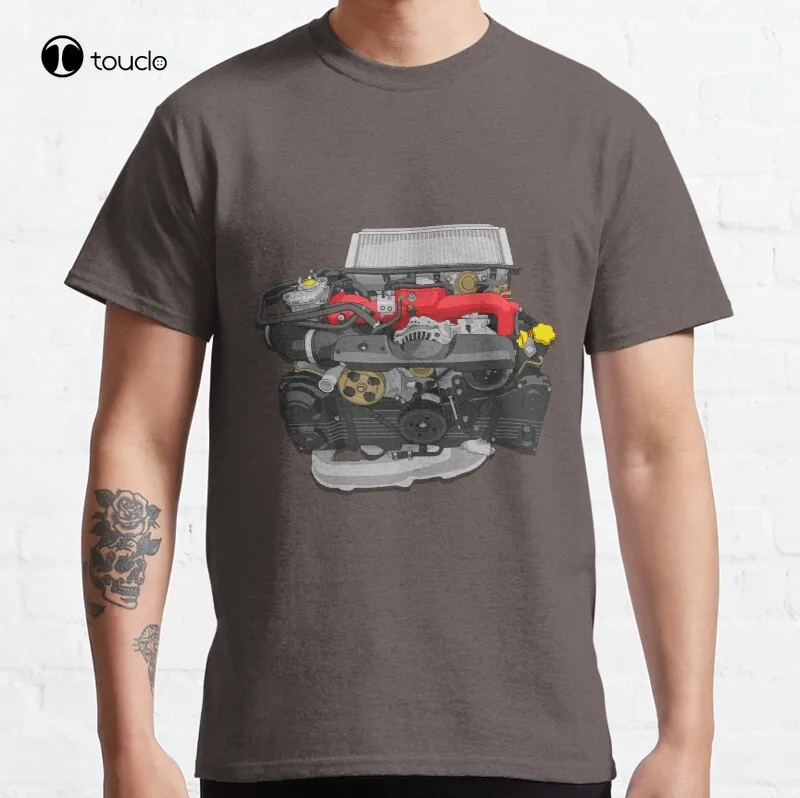 

Ej20 Engine Sticker Classic T-Shirt Cotton Tee Shirt
