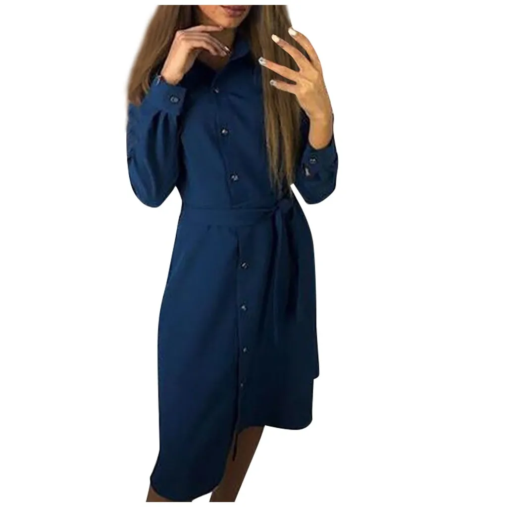 Повседневное летнее платье в китайском стиле с длинными рукавами и пуговицами