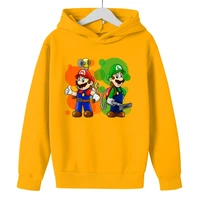mario cute clothes cartoon hoodi childrens girls clothing boy hoodie autumn girls kids gift sweatshirt casual child game costume