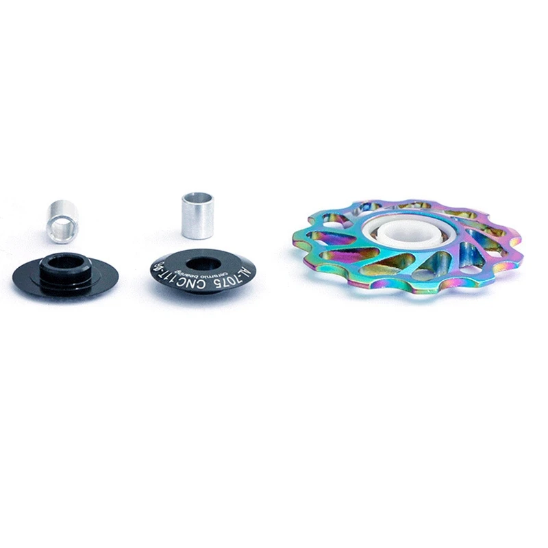 

MEIJUN MTB Road Bike Ceramic Pulley 7005 Aluminum Alloy Rear Derailleur 11T Guide Cycling Ceramics Bearing Jockey Wheel
