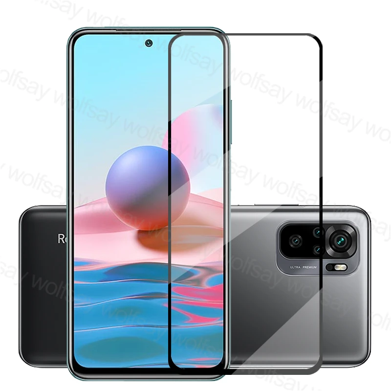 full glue glass for xiaomi redmi note 10 4g screen protector xiaomi redmi note 10s 10t 11 pro plus tempered glass redmi note 10 free global shipping