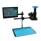 Цифровой промышленный электронный микроскоп 48 МП 2K HDMI USB 180X 300X комплект видеокамеры для телефона PCB SMD CPU Пайка Ремонт часов