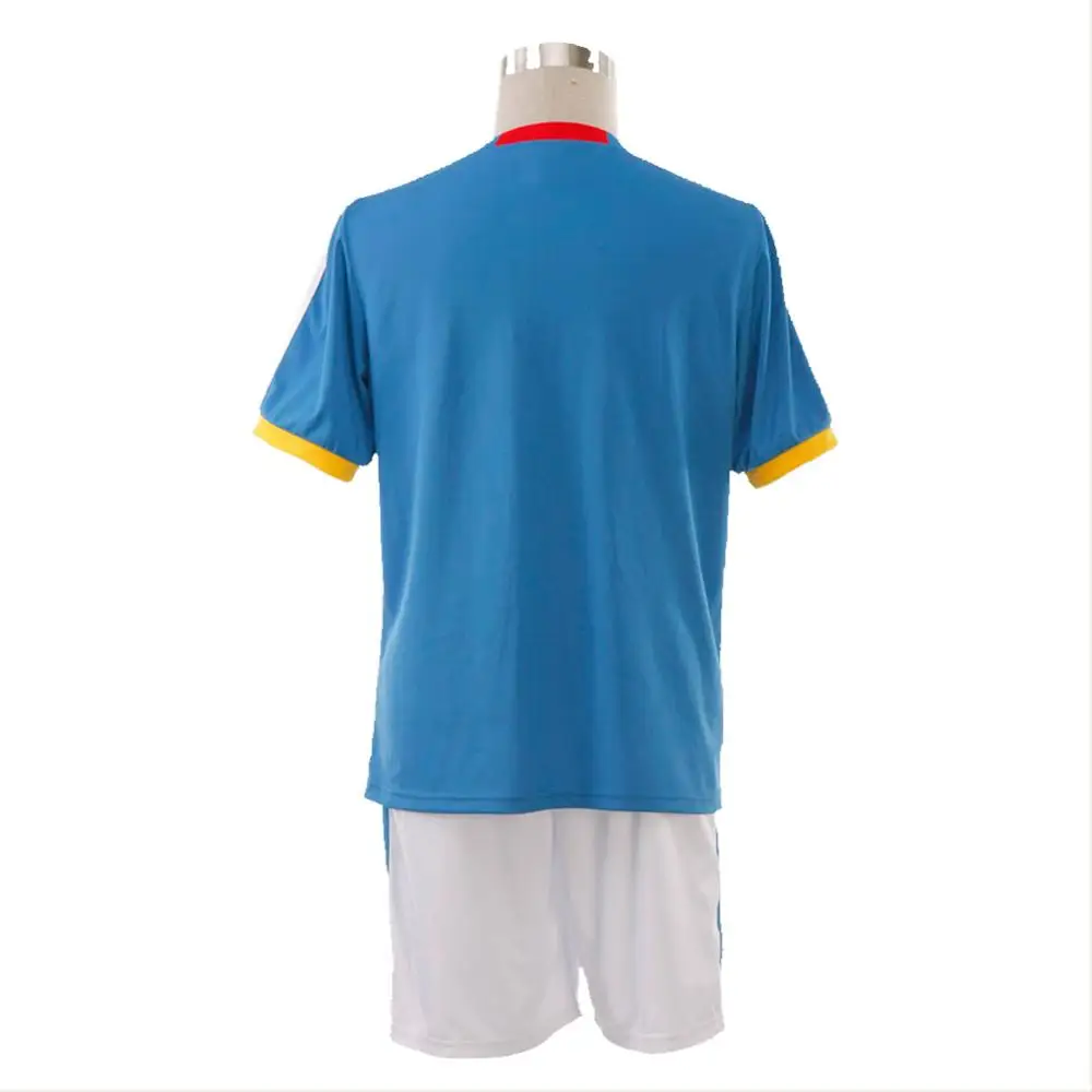 Быстрая доставка косплей костюма Gouenji Shuuya из аниме Inazuma Eleven, форма Японской футбольной команды, спортивная футболка, шорты, носки.
