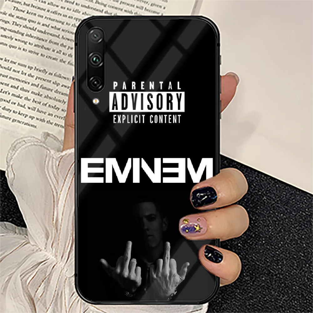 

Rapper Marshall Mathers Eminem Phone Tempered Glass Case Cover For huawei honor 7 8 9 10 20 A X S lite i pro 3D Back Funda Cover