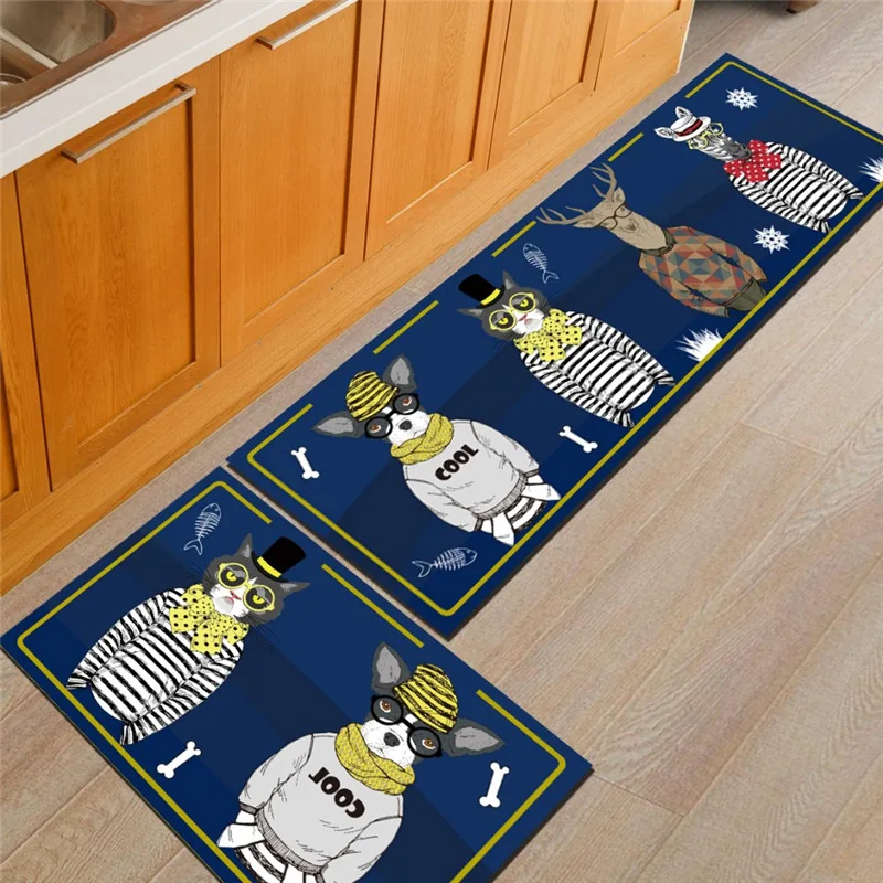 

Anti-Slip Kitchen Doormat Carpet for Living Room Long Cartoon Cat Pattern Kitchen Rug Door Mat In The Hallway Bathroom Mat