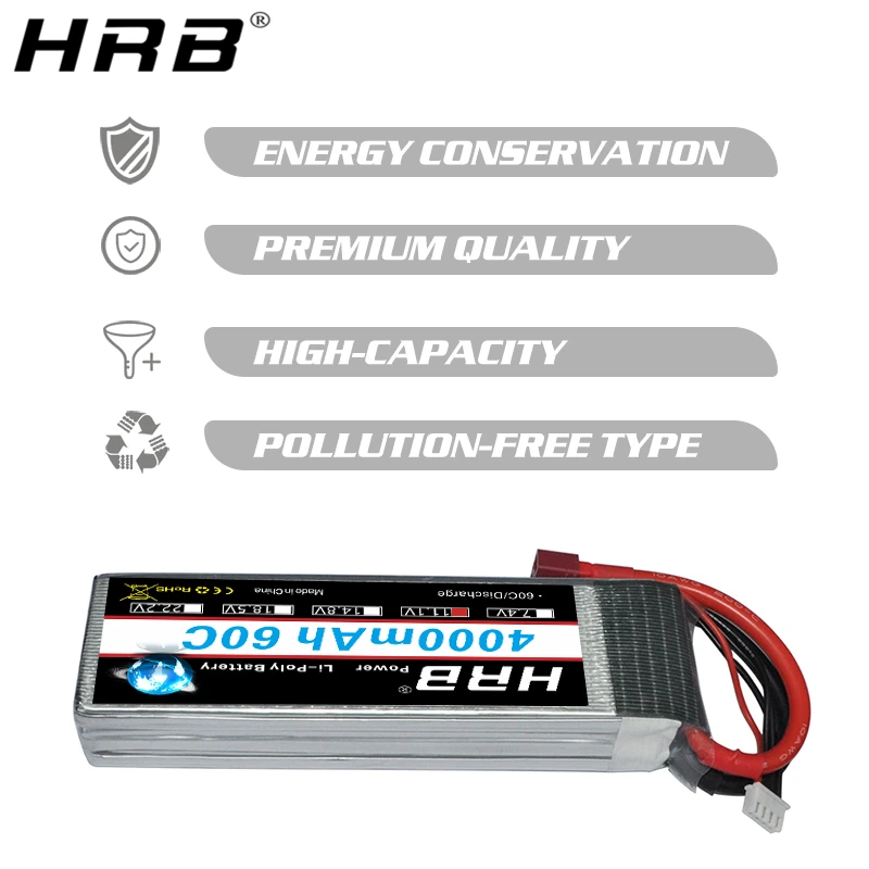 HRB 3S 11,1 V 4000mah Lipo батарея T Deans XT60 TRX XT90 EC5 для гоночного самолета 4WD автомобиль монстр грузовик приманка лодка RC запчасти 60C DIY