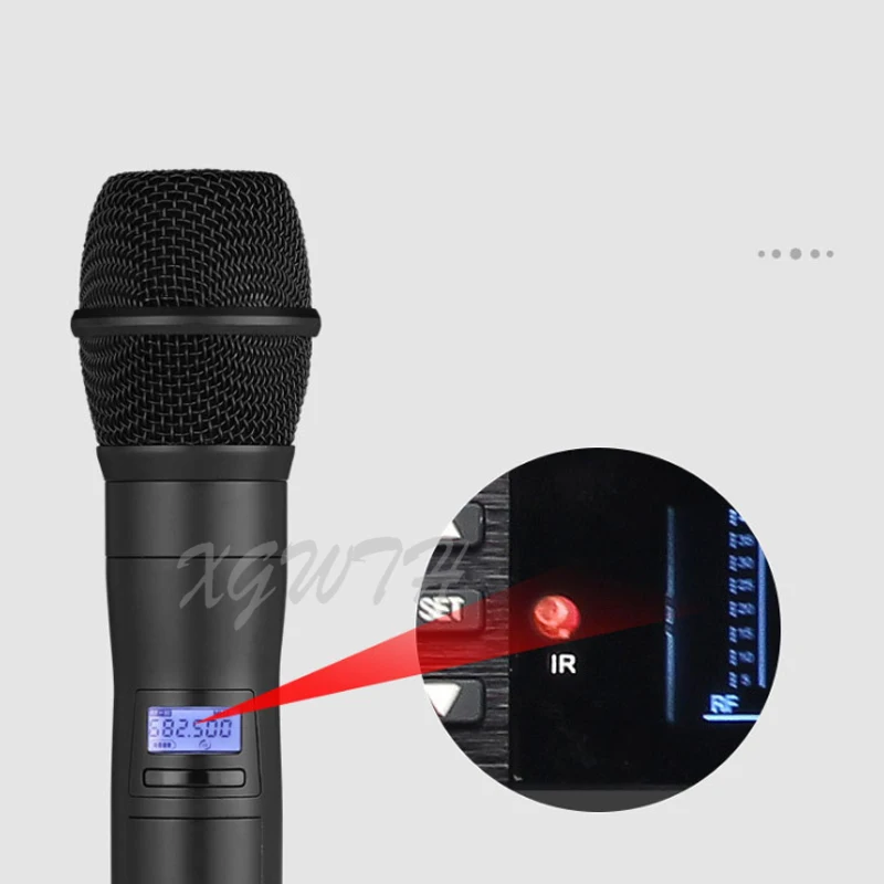 저렴한 UR4D Beta87 듀얼 채널 디지털 무선 마이크 시스템 UHF 진정한 다이버시티 가라오케 오디오 DJ 무대용 다이나믹 헤드헬드 마이크