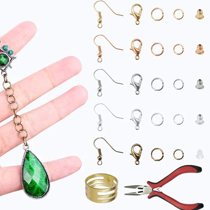 

3353Pcs/Set Earring Making Supplies Kit Jewelry Making Accessories Kit with Earring Hooks Jump Rings for DIY Beginners