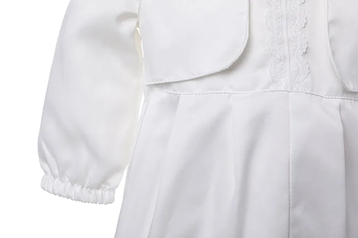 

Infant boy clothing white Satin baptism baby jumpsuits With cap newborn Outfits Set boy First birthday Christening Party clothes