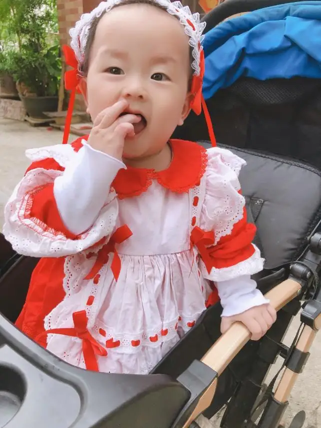 

2020 New Baby Girl Vintage Spanish Lolita Princess Ball Gown Dress for Girl Birthday Easter Party Cute Dress Vestidos Y2787