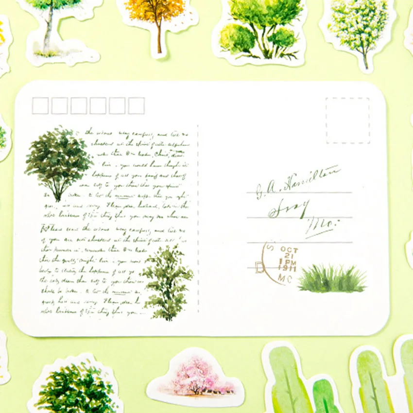 20 упаковок/партия декоративные наклейки в виде зеленых лесов | Дом и сад