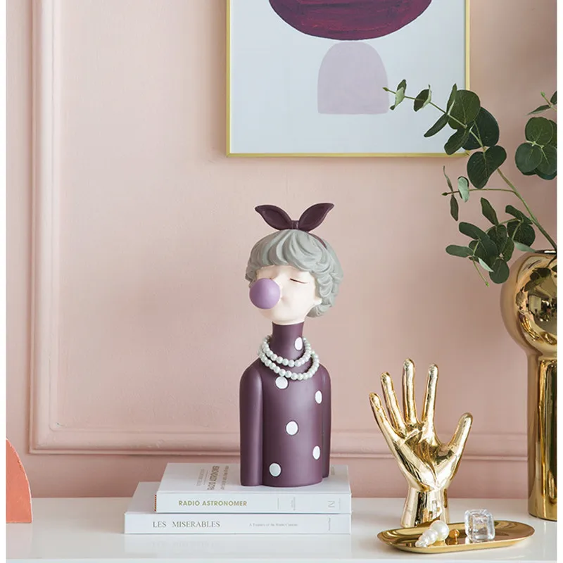 

Light luxury style bubble girl decoration home living room porch TV cabinet small decoration decoration wedding birthday gift